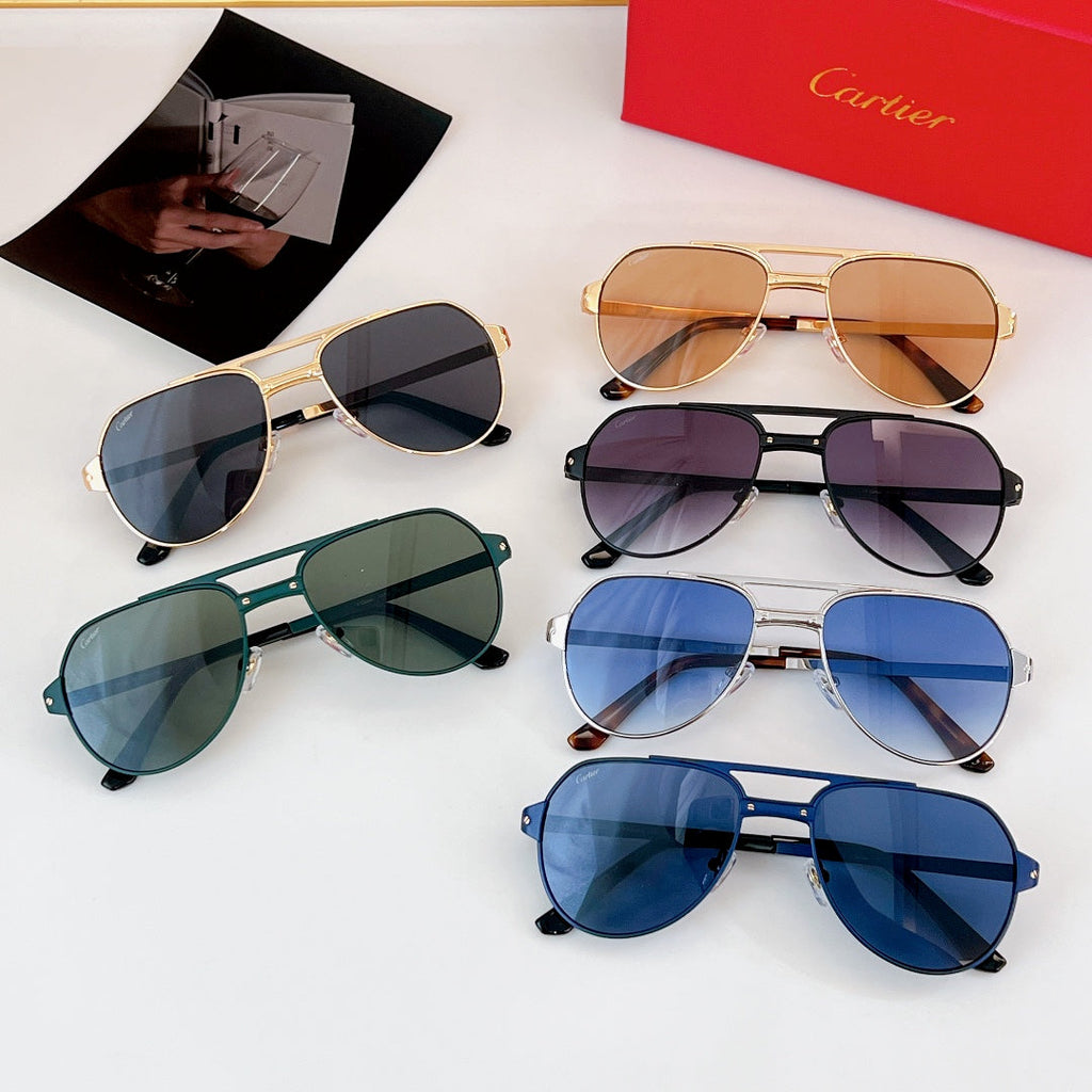 SANTOS AVIATOR FRAME SUNGLASSES CT0639S IN METAL