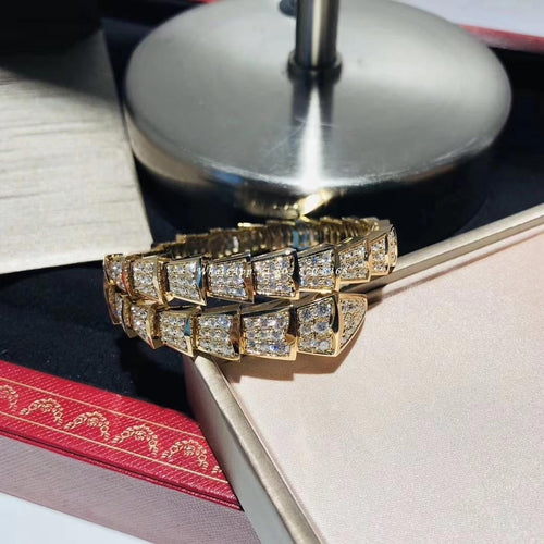 Bvlgari SERPENTI BRACELET 8MM GOLD DIAMOND